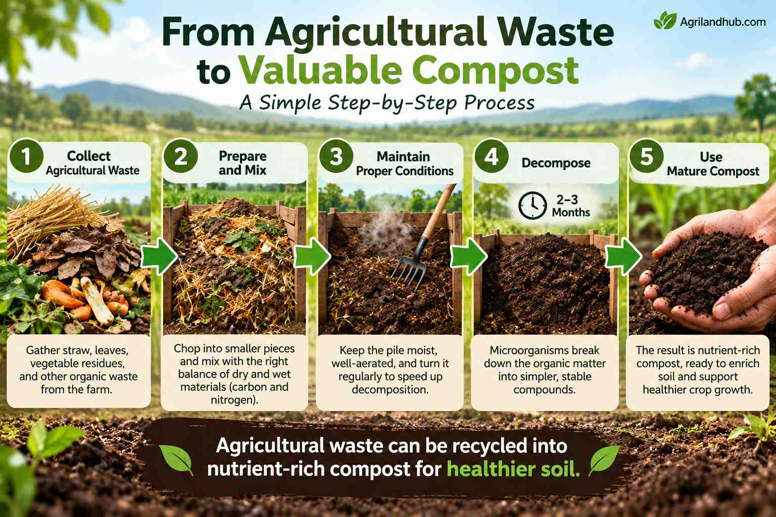 Make Compost from Agricultural Waste
